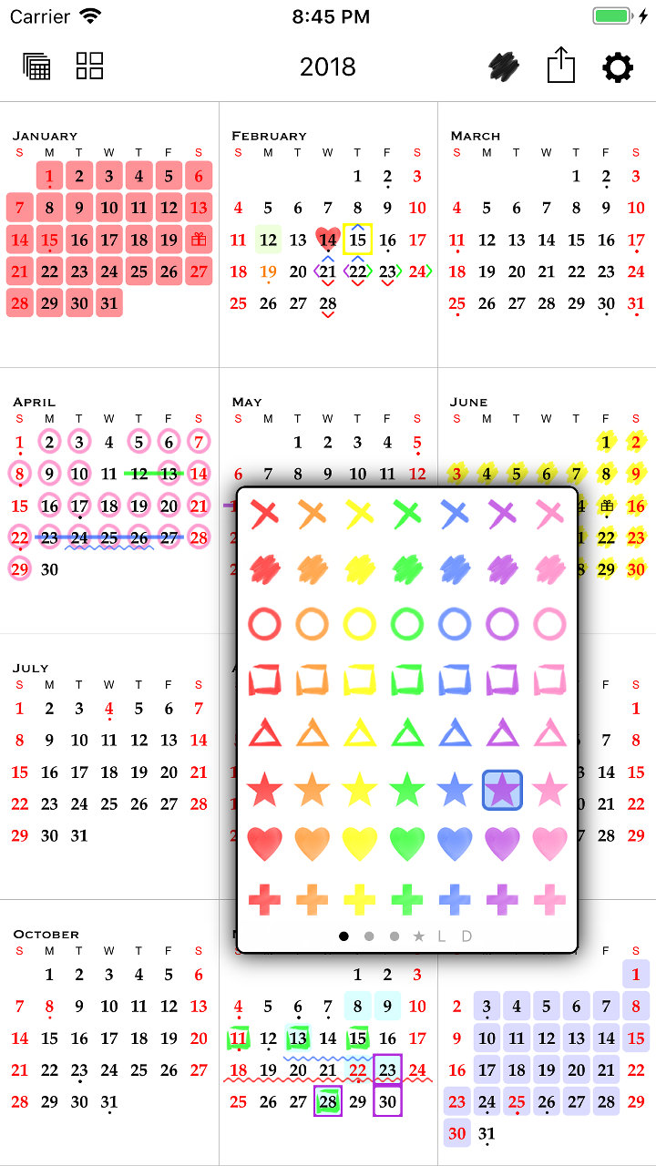 VoidTech - All-in-One Year Calendar SE iPhone App