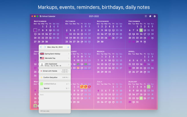 All-in-One Year Calendar screenshot